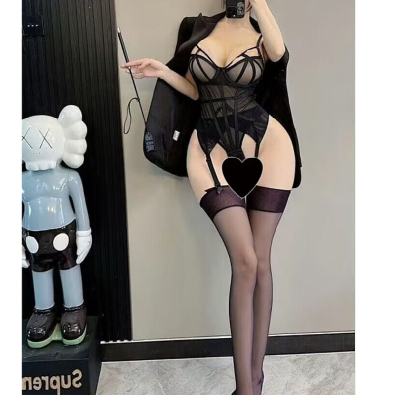Sweet and spicy style fashion foreign style high-end hollow onesie Spice girls sexy corset gathering suspender onesie summer