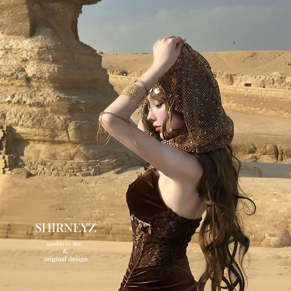 Sexyslimming look velvet lacetube topdress silm waist long dress dress skirt