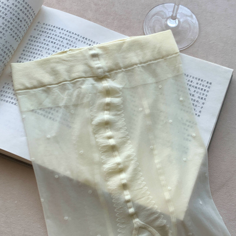 Fashion polka dot black silk anti-hook silk arbitrary cut 0d thin love pantyhose sexy pure desire white silk love