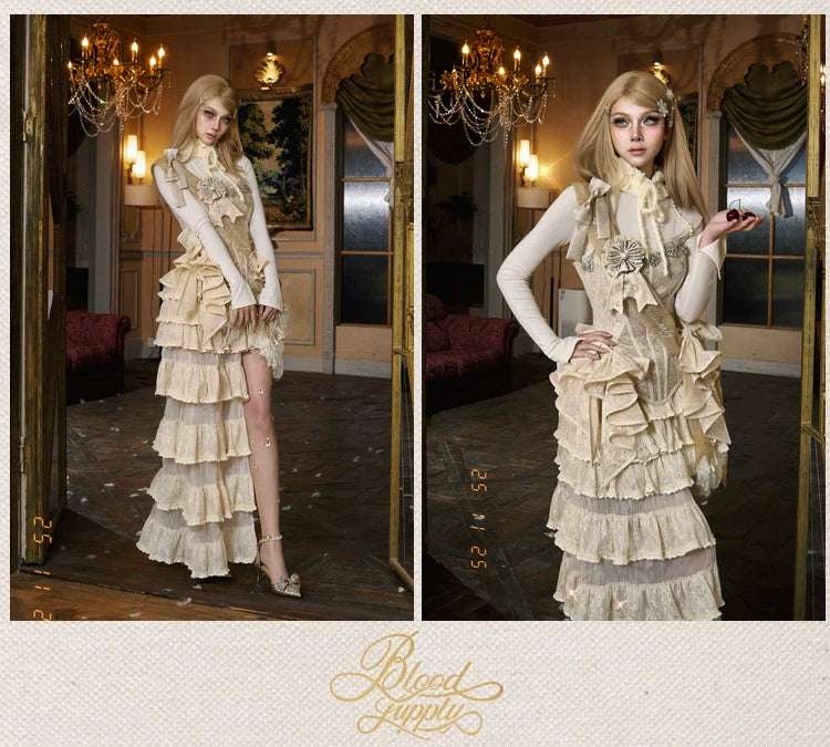 Flash Diamond Fishbone Dinner Dress Corset Dress Christmas Winter