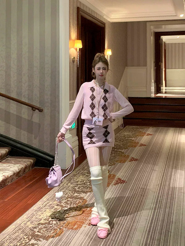 Fashion knee socks cover women's autumn and winter knitted leg cover Y2K slightly stretched and thin winter warm high pile socks