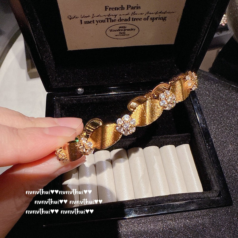 Vintage Star Jade Marrow Starry Sky Gem Ring Vintage Brushed Bow Zircon Necklace