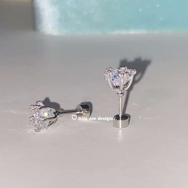 Starry Sky~Bling Stereoscopic Star Bundle Micro inlaid Exquisite Zircon Ear Bone Cochlear Nail Female