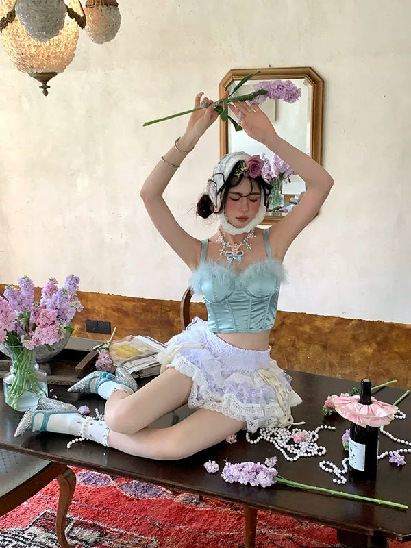 Fashion niche, handmade original luxury exaggerated rhinestone thin vertical strip ballet calf socks middle tube