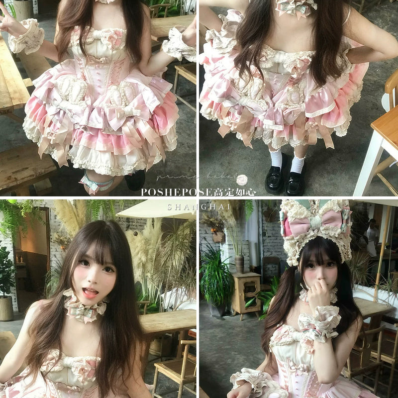 【ribbon dance】reborn edition 【pink bunny】pink cos christmas, halloween princess dress