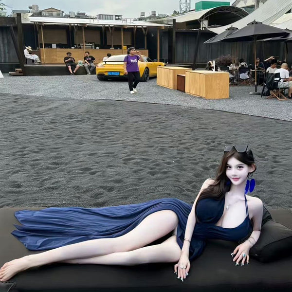 Pure desire beach long skirt fairy split fork seaside vacation long dress atmosphere sexy big backless suspender dress summer