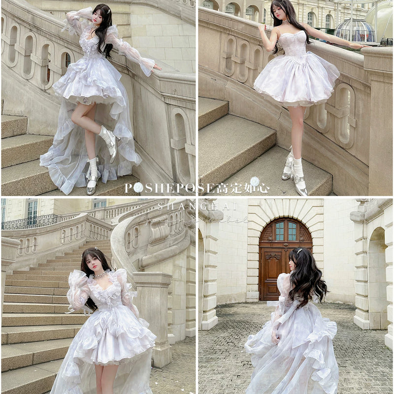 High-end custom-made iris heart thoughts·her lifelong dream jade smoky purple birthday dress