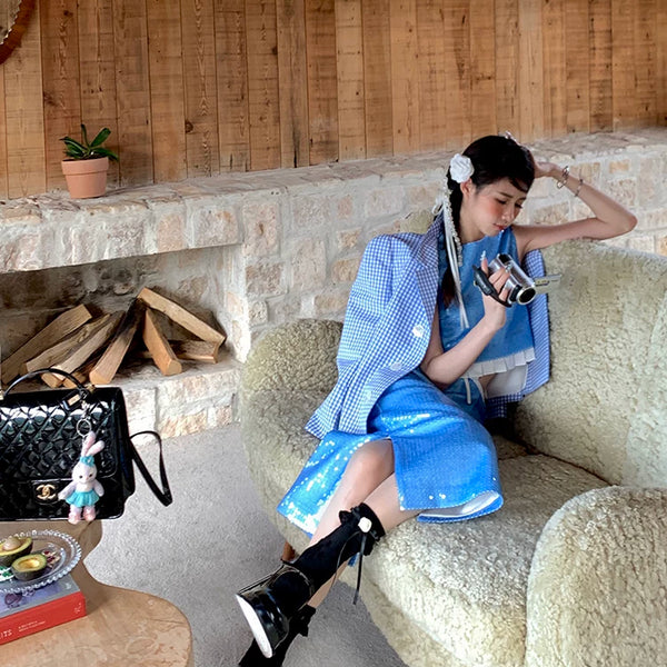 Fashion niche Yu Shuxin same bow tube socks lace thin bow Lolita style