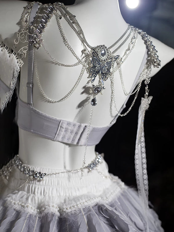 Electronic music festival european and american dj nightclub bar disco performance ds performance angel photo feather suit