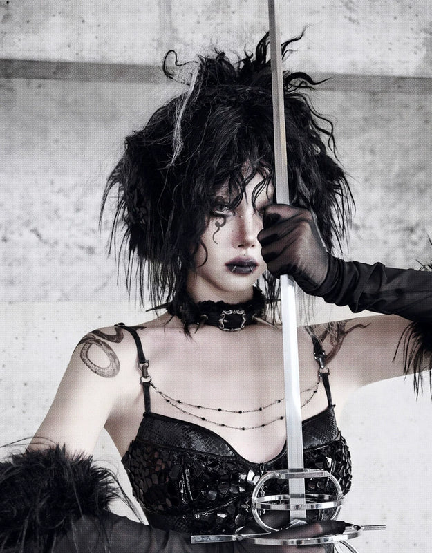 Original ◆ Snake eyes shadow snake pattern stretch gothic suspender dress dress mermaid dress christmas halloween dress