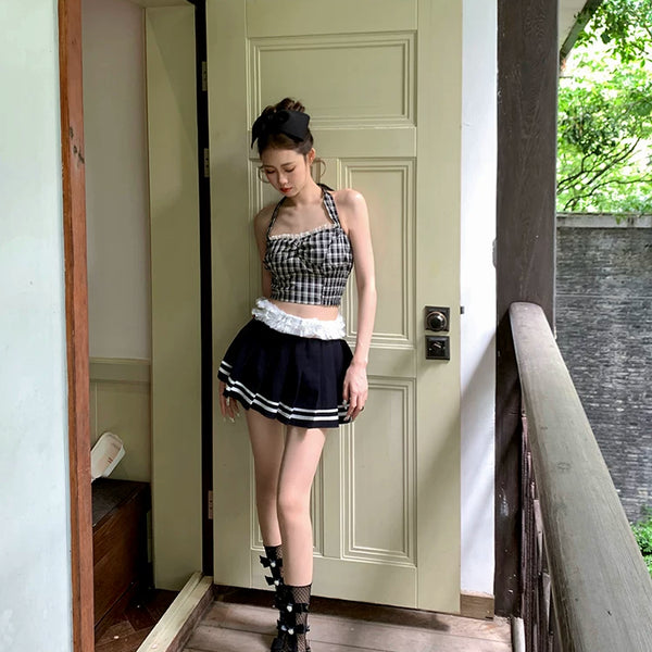 Fashion lolita Japanese sweet bow glass jk lace jacquard knee stockings children thin