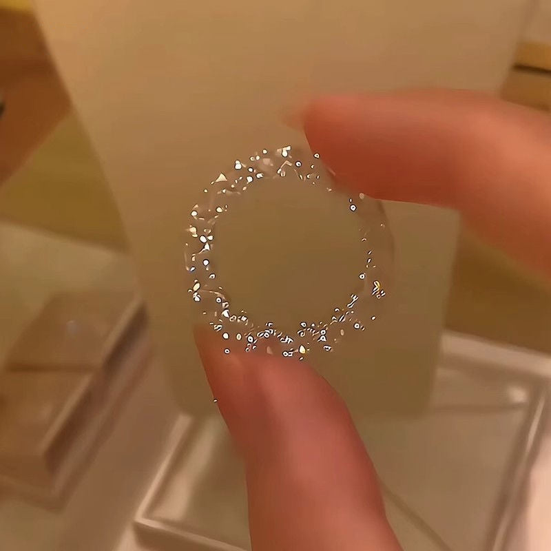 Super flash full diamond ring women's ins light luxury niche design high-end creative ring personality versatile index finger ring