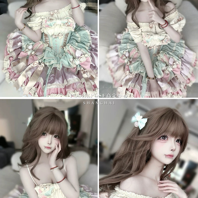 【ribbon dance】reborn edition 【pink bunny】pink cos christmas, halloween princess dress