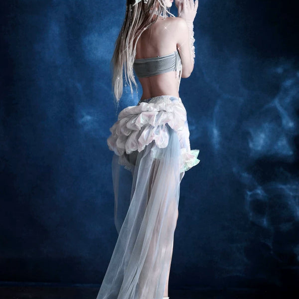 Siren's Call Mermaid Dress Island Vacation Bead Trailing Skirt Christmas