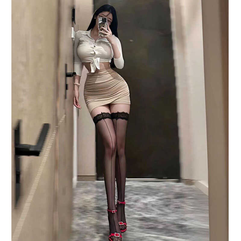 Spice Girl Temperament Strap Short Button Top Skinny Short Skirt Korean Version Irregular Skirt Sexy Hip Wrap Skirt Autumn