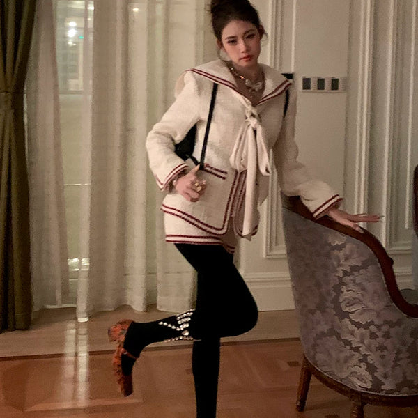 Fashion niche atmosphere bow rhinestone belly lift hip pressure thin autumn and winter warm pantyhose women