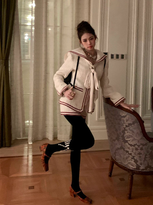 Fashion niche atmosphere bow rhinestone belly lift hip pressure thin autumn and winter warm pantyhose women