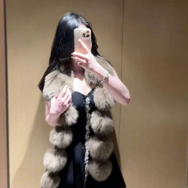 Pure desire Mao Mao warm scarf fur scarf French noble temperament thickened neck protection fur collar large scarf thousand gold wind
