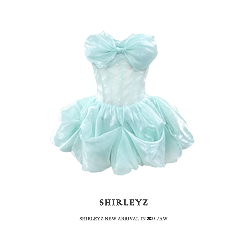 Green Spirit Fairy French Green Tub Top Fishbone Dress Fairy Princess Dress Bud Dress Dress