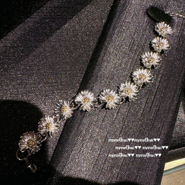 Cross gemstone necklace, water droplet zircon tassel necklace, layered and worn