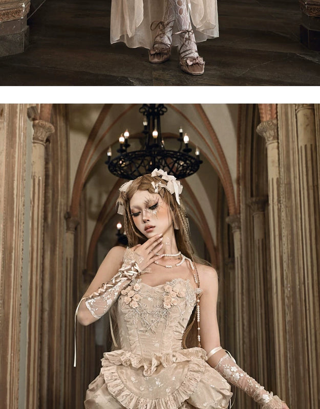 Ballet collection heavy industry classical european style fishbone bustier christmas court vest