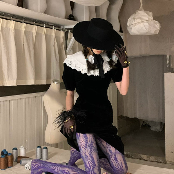 Fashion Custom Edition Hollow Geometric Lace Spider Web Textured Socks Silk Spice Girls Millennium Niche One-Piece Socks