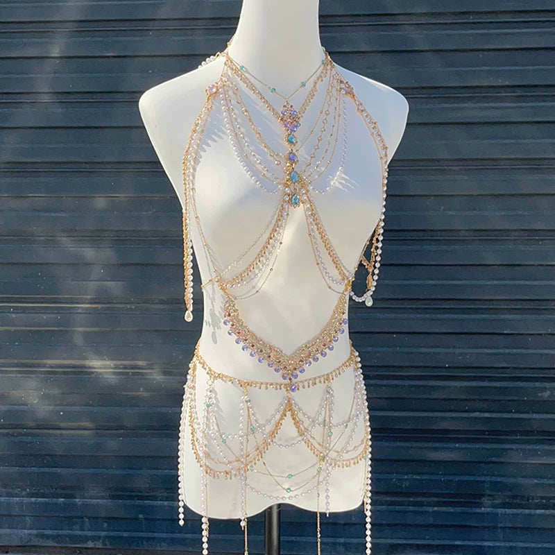 Mermaid swimsuit european and american edc electronic music festival costume tutu luxury ds performance outfit clubbing dj bar show halloween dress