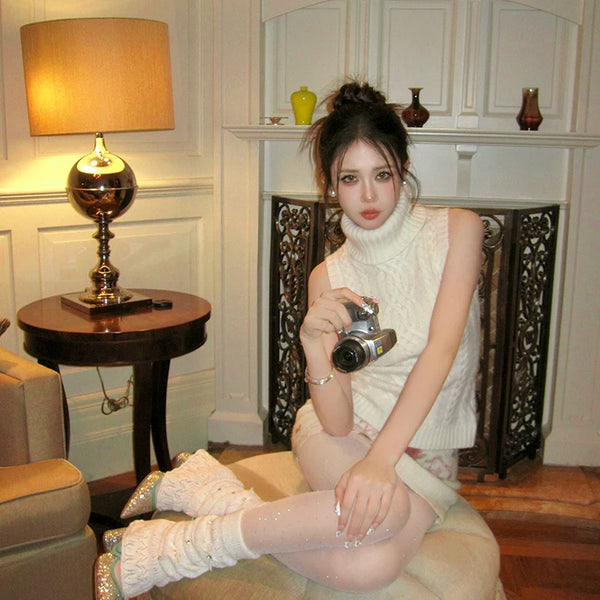 Fashion Niche Bow Socks Ballet Calf Socks Sweet Girls Rhinestones Fashion Pile Socks