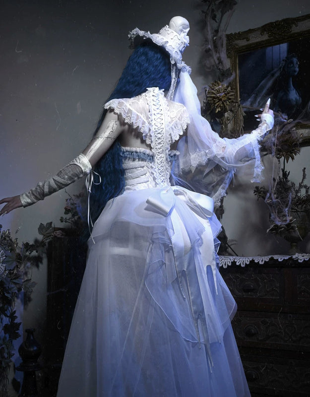 Special ribbed lace chiffon tailored bolero top - christmas edition