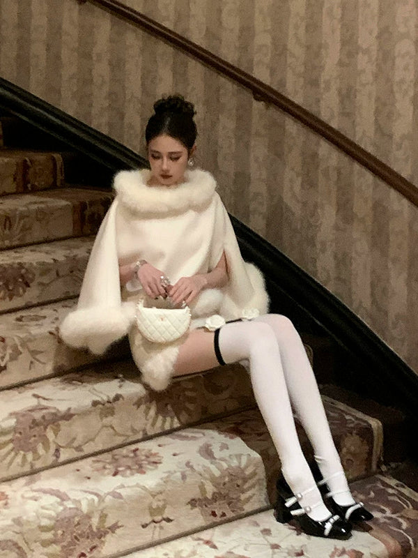 Fashion Xiaoxiangfeng Camellia Black and White Suspender Socks Niche Fashion Design Style Spice Girls Wear Milk White Socks