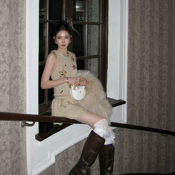 Fashion Autumn and Winter Knee Calf Lace Bow Stacking Socks Pure Desire Wind Royal Sister Knight Boots Socks