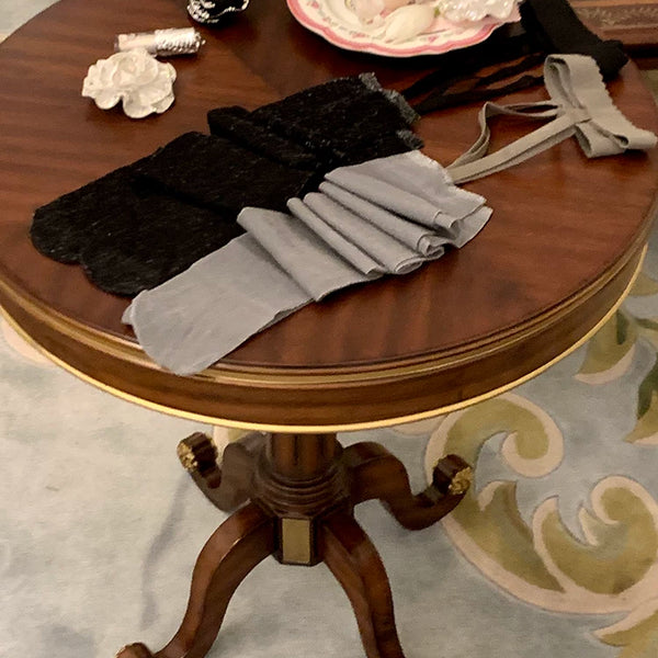 Fashion niche sexy black silk suspenders integrated socks female pure desire wind rose flowers knee high long tube thin