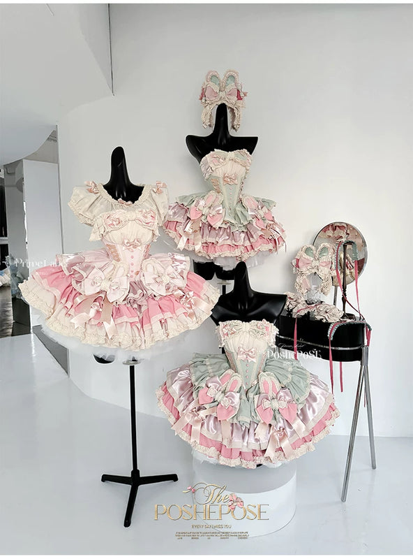 【ribbon dance】reborn edition 【pink bunny】pink cos christmas, halloween princess dress