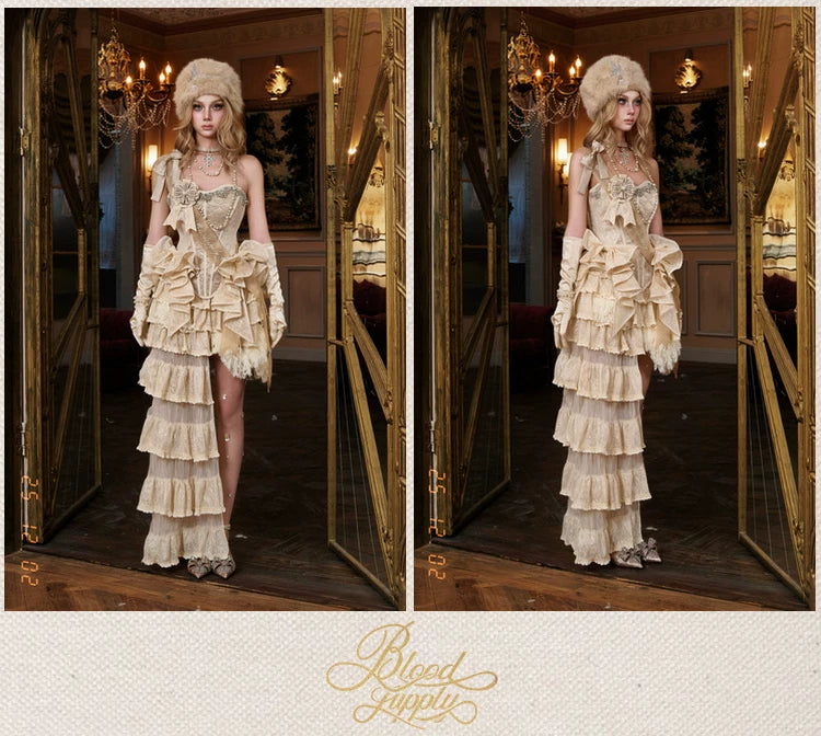 Flash Diamond Fishbone Dinner Dress Corset Dress Christmas Winter