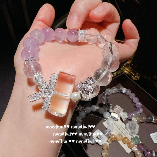 Floral Gilded Uruguay Purple Snowflake Ghost Bracelet