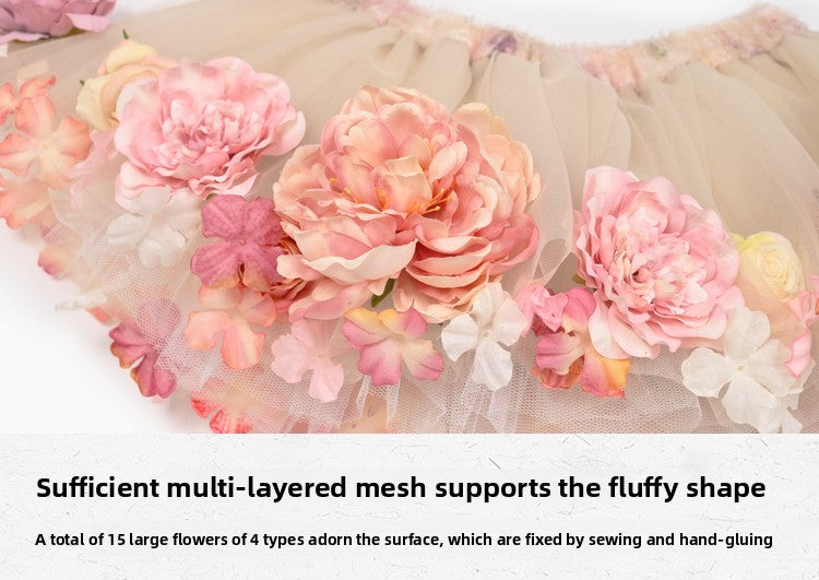 Mori Spirit Flower God Elf Wind Mori Simulation Flower Puff Skirt Support Culottes Christmas