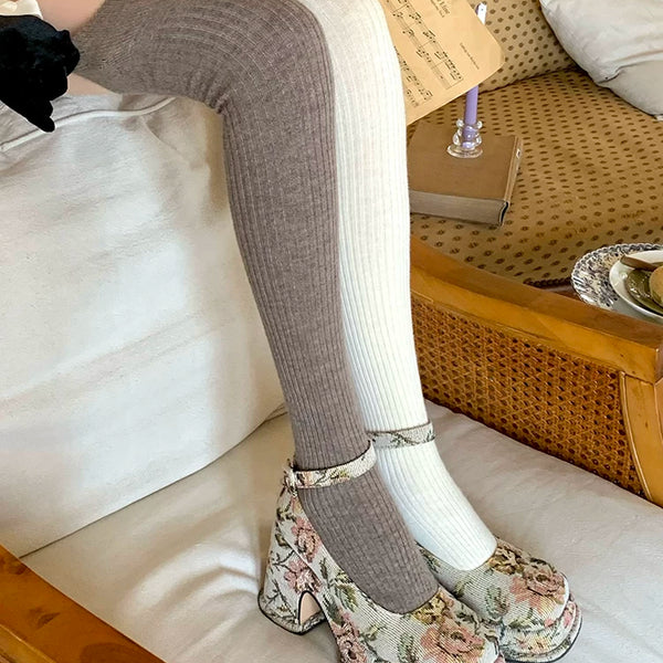 Fashion niche women's wool socks women's medium tube Japanese thickened long tube stacking socks autumn and winter cashmere socks