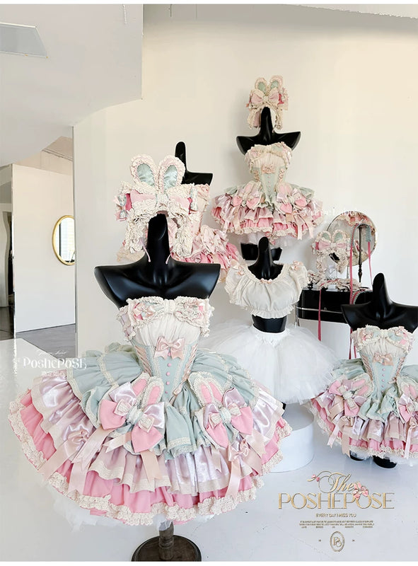 【ribbon dance】reborn edition 【pink bunny】pink cos christmas, halloween princess dress