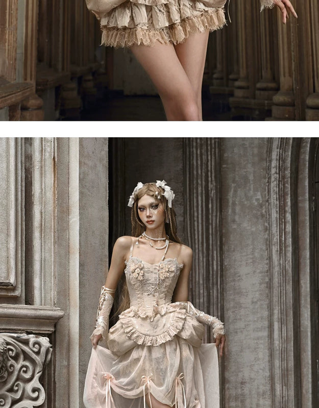 Ballet collection heavy industry classical european style fishbone bustier christmas court vest