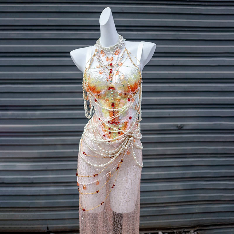 Pink and purple handmade mermaid princess scale bra water performance photography photo halloween cos costume