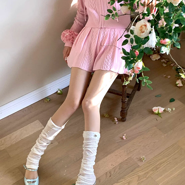 Fashion niche design European personalized thin diamond-encrusted Lolita jk wind sweet socks light luxury calf socks