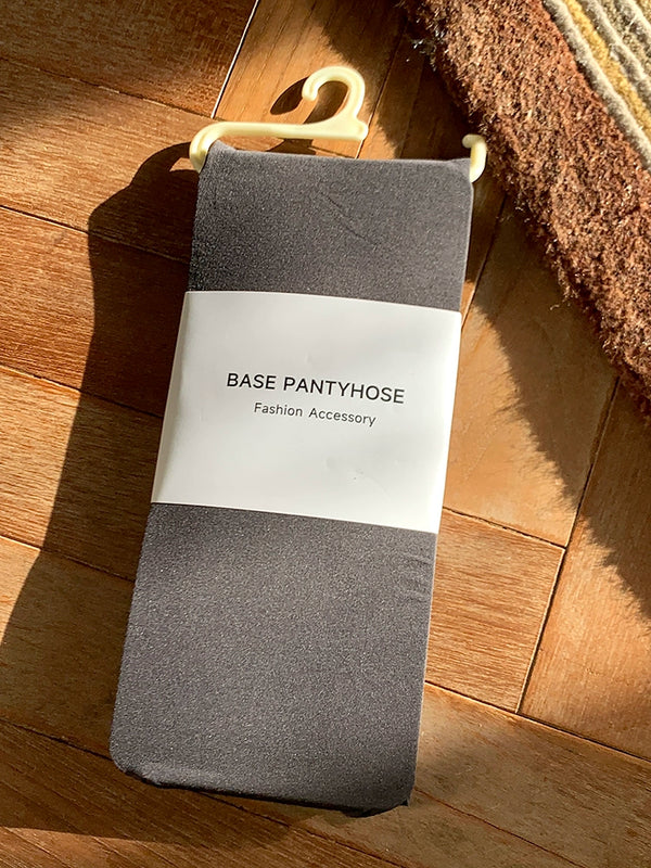 Fashion Seamless Design Skinny Leggings Milk White Black Basic Legs Pantyhose Simple Solid Color