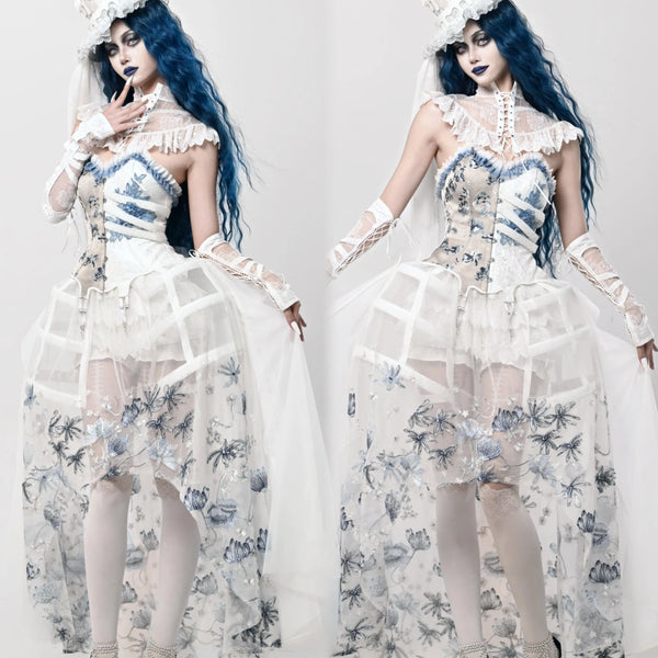 Special ribbed lace chiffon tailored bolero top - christmas edition