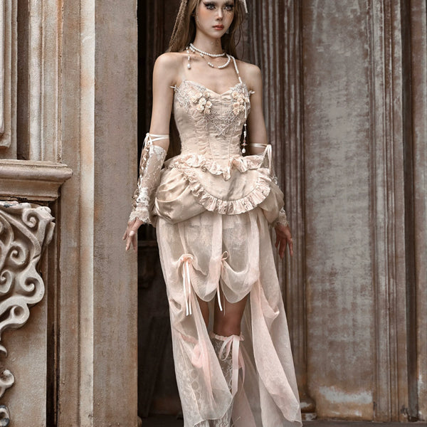 Ballet collection heavy industry classical european style fishbone bustier christmas court vest
