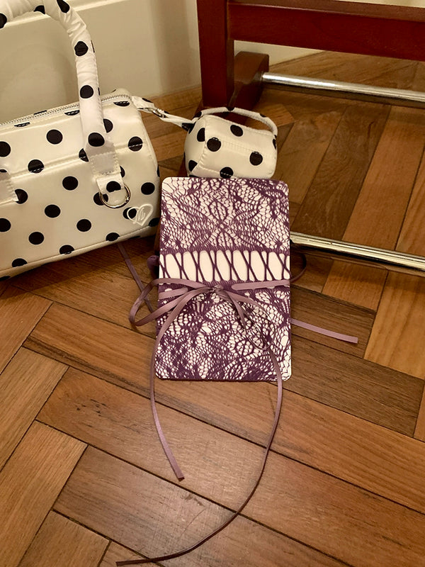 Niche design brand hollow white drawstring pantyhose women's autumn new light and mature fashion wear