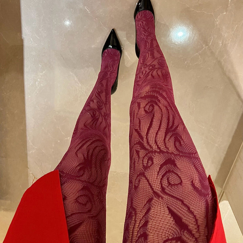 Spice girls sexy jumpsuits mesh socks temperament leggings niche design high-end leg socks women
