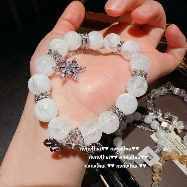 Floral Gilded Uruguay Purple Snowflake Ghost Bracelet