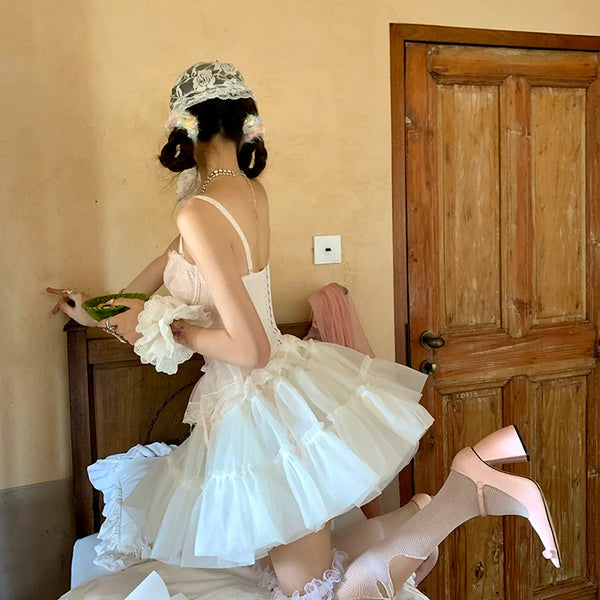 Fashion niche private photo anklet butterfly white lace pattern cute sexy lolita pantyhose