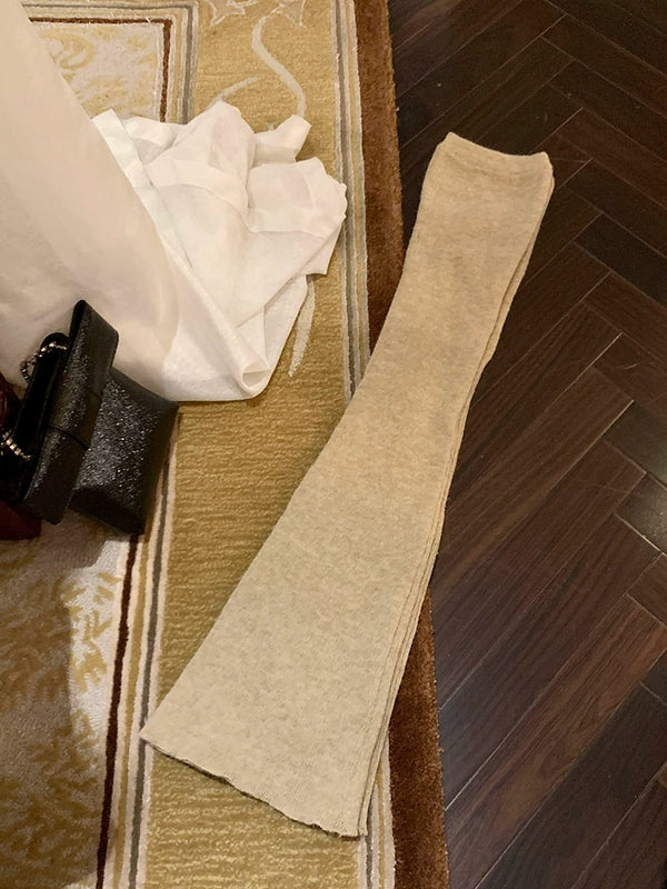 Fashion knee socks cover women's autumn and winter knitted leg cover Y2K slightly stretched and thin winter warm high pile socks