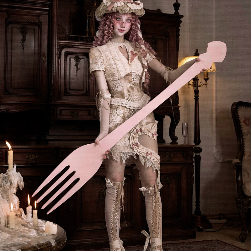 Crew Neck Hollow Elegant Love Vintage Short Lace Top Christmas Halloween Top